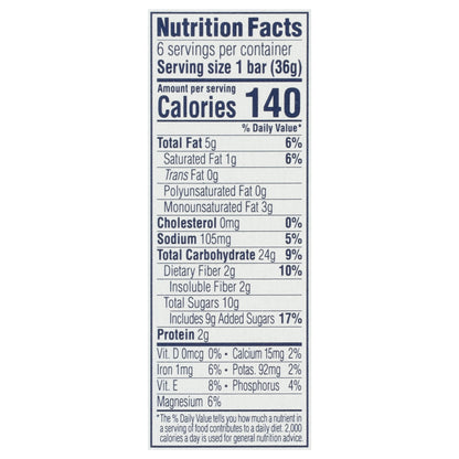 Zbar Chocolate Chip Energy Snack Bars 6 - 1.27 oz Packs