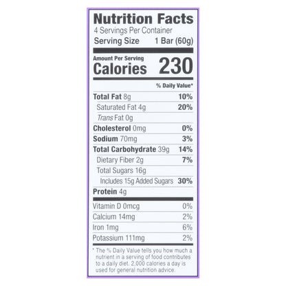 Bobo's Grape PB&Js 4 - 2.1 oz Bars