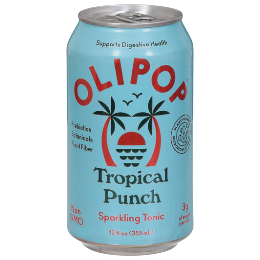 Olipop Tropical Punch Sparkling Tonic 12 fl oz Can