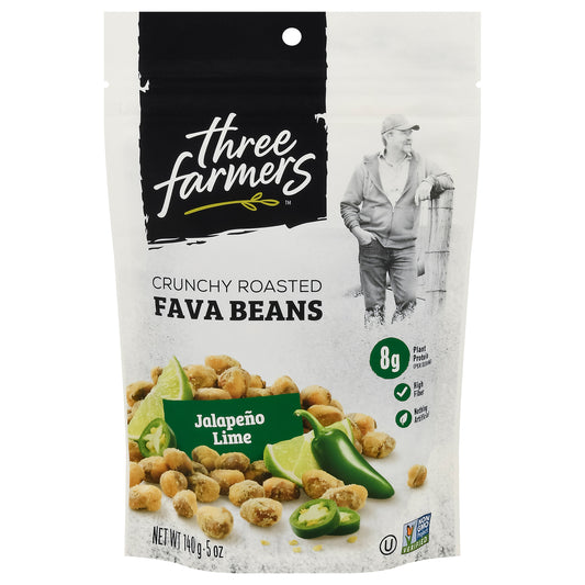 Three Farmers Crunchy Roasted Jalapeno Lime Fava Beans 5 oz