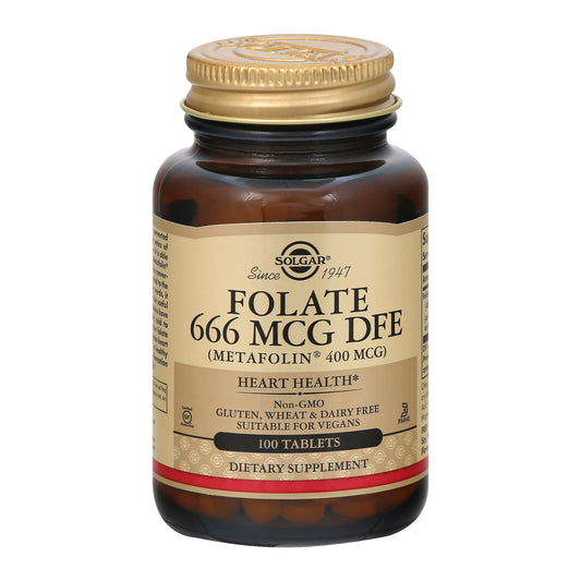 Solgar 666 mcg Tablets Folate DFE 100 ea