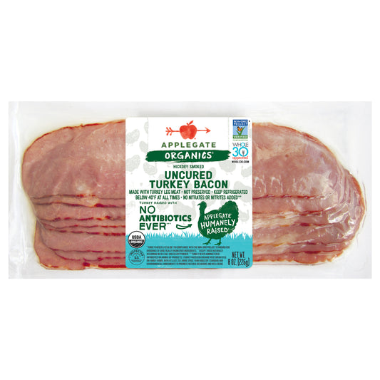 Applegate Organic Hickory Smoked Uncured Turkey Bacon, 8oz