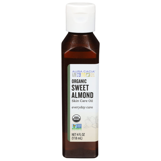 Aura Cacia Everyday Care Organic Sweet Almond Skin Care Oil 4 fl oz