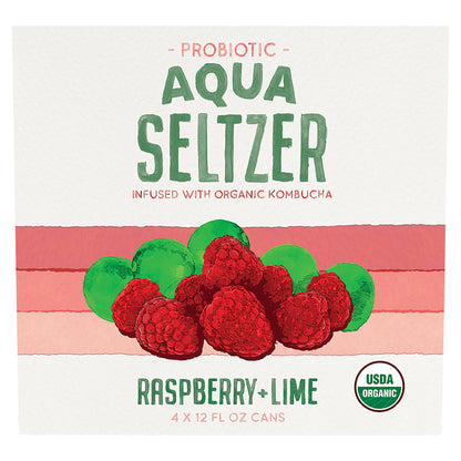Aqua Seltzer Raspberry + Lime 4pk