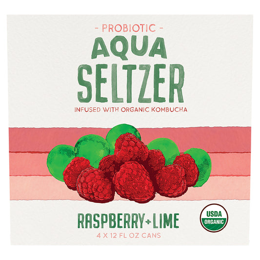 Aqua Seltzer Raspberry + Lime 4pk