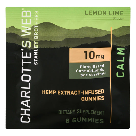 Charlotte's Web 10 mg Lemon Lime Flavor Calm 6 Gummies