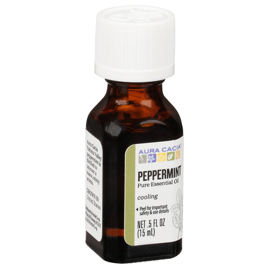 Aura Cacia Cooling Peppermint Pure Essential Oil 0.5 fl oz