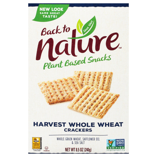 Back to Nature Harvest Whole Wheat Crackers Box