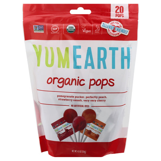 YumEarth Organic Assorted Pops 20 ea
