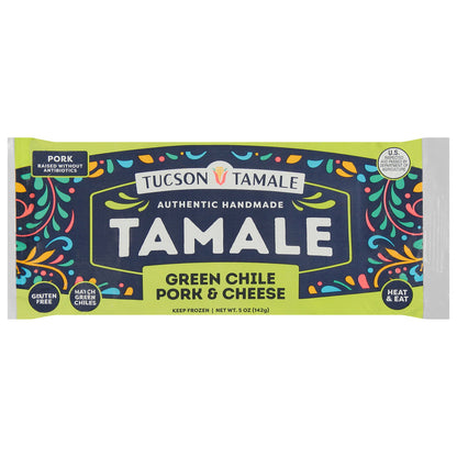 Tucson Tamale Green Chile Pork & Cheese Tamale 5 oz