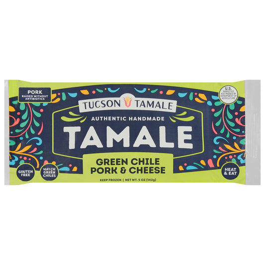 Tucson Tamale Green Chile Pork & Cheese Tamale 5 oz