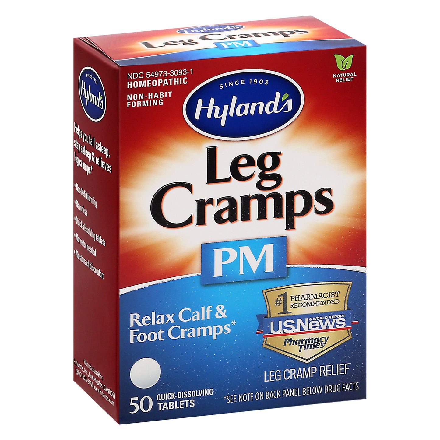 Hyland's PM Leg Cramp Relief Quick-Dissolving Tablets 50 ea