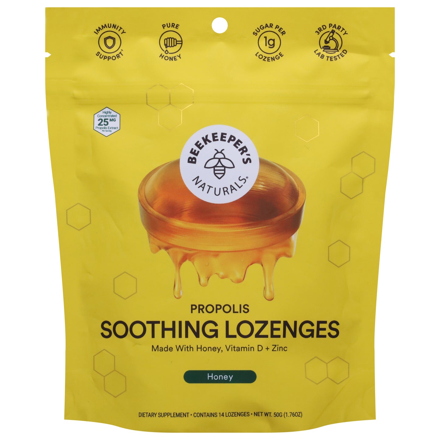 Beekeeper's Naturals Propolis Honey Soothing Lozenges 14 ea