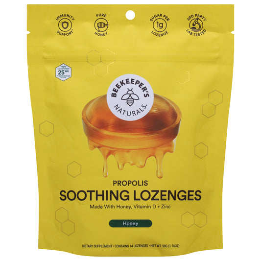Beekeeper's Naturals Propolis Honey Soothing Lozenges 14 ea