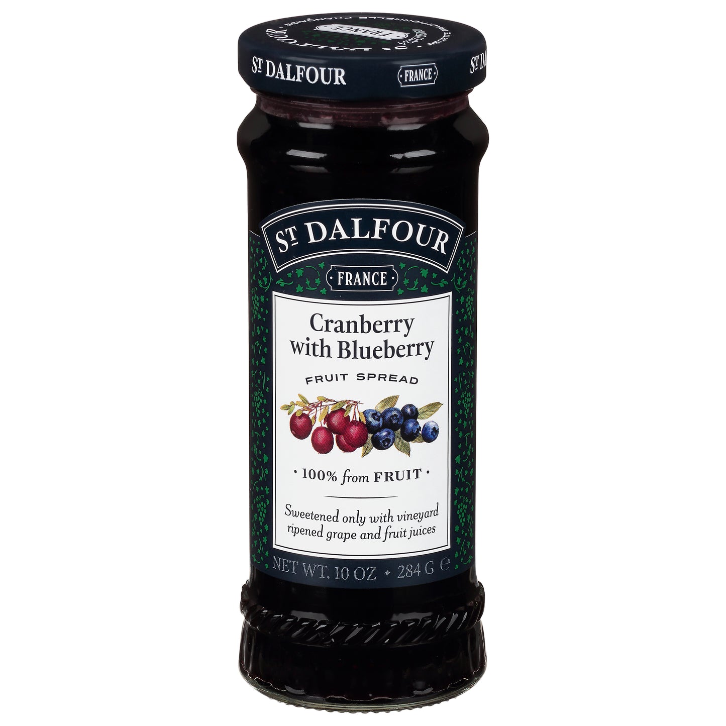 St Dalfour Cranberry with Blueberry Fruit Spread 10 oz