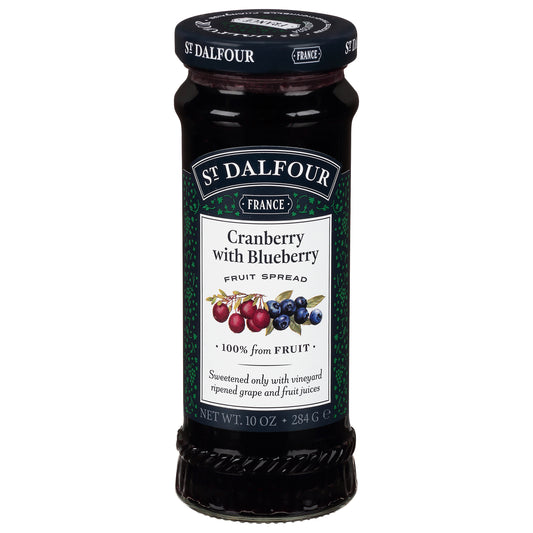 St Dalfour Cranberry with Blueberry Fruit Spread 10 oz