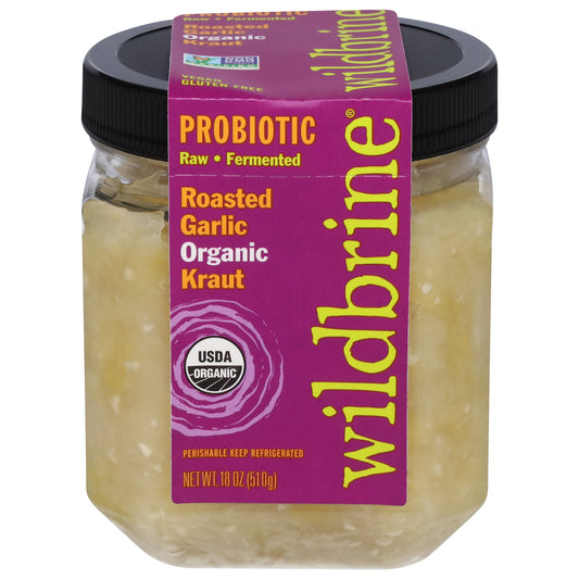 Wildbrine Probiotic Organic Roasted Garlic Kraut 18 oz