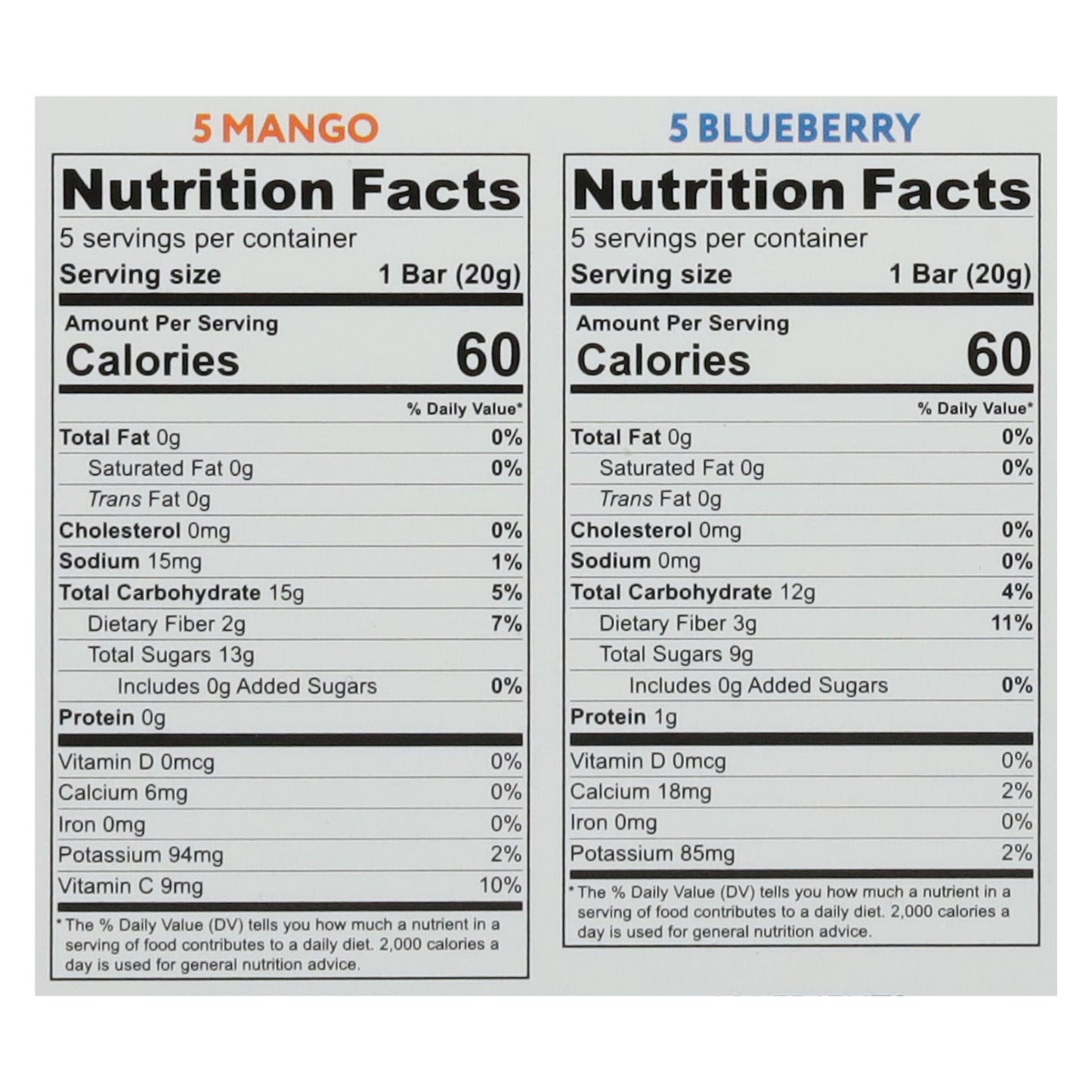 That's It Mango & Blueberry Fruit Bars Mini Variety Pack 10 - 0.7 oz Bars