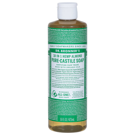 Dr. Bronner's 18-in-1 Hemp Almond Pure-Castile Soap 16 fl oz