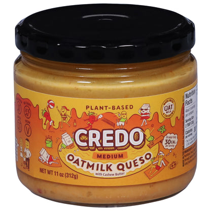 Credo Plant-Based Medium Oatmilk Queso with Cashew Butter 11 oz