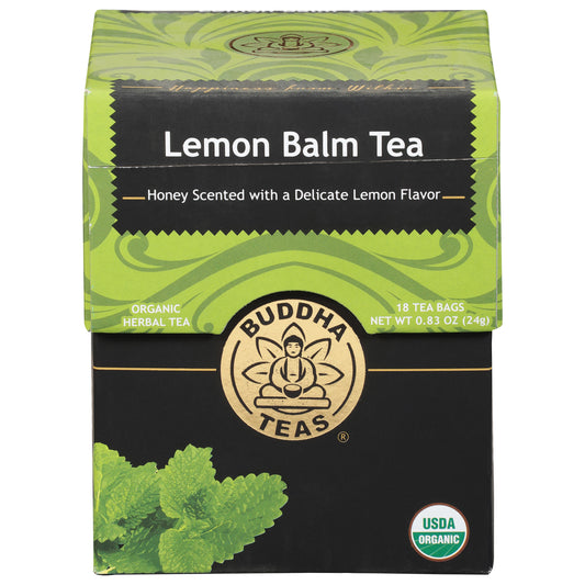 Buddha Teas Organic Lemon Balm Herbal Tea 18 Tea Bags