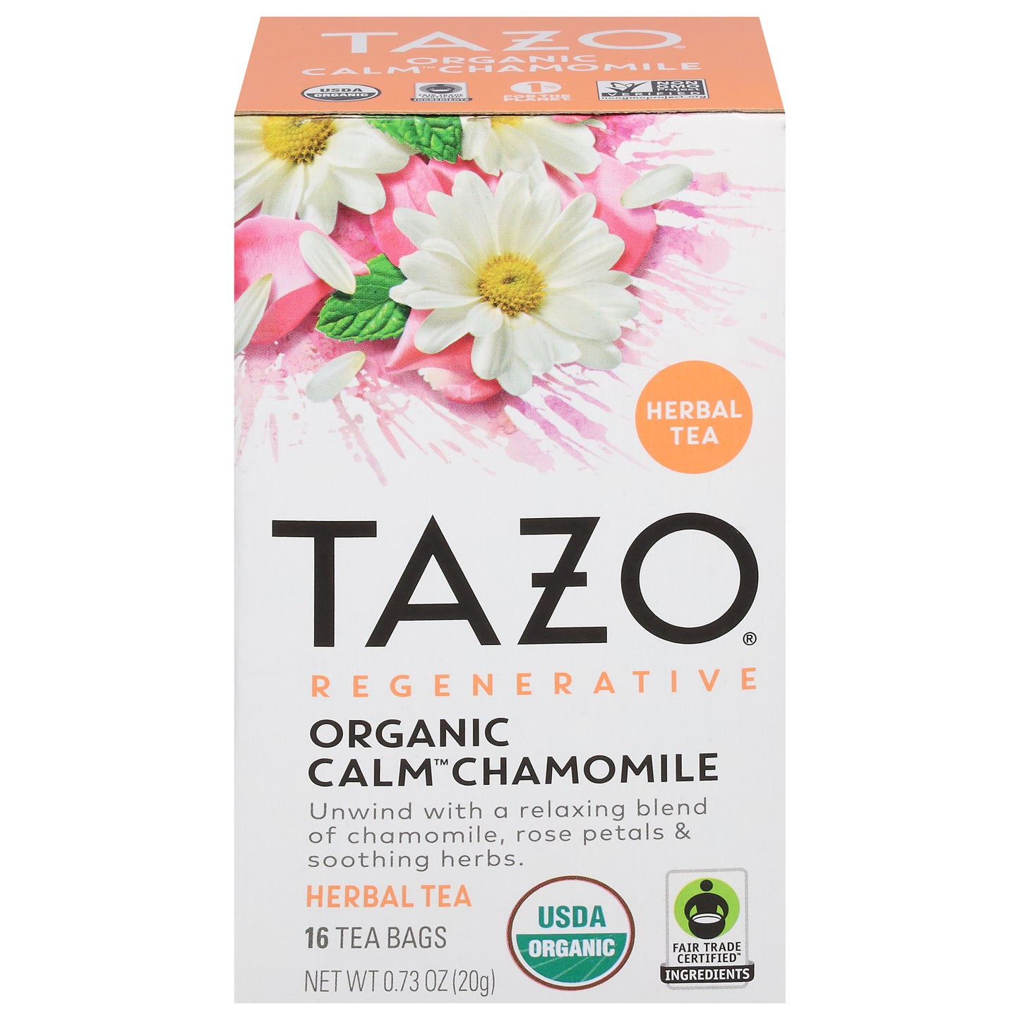 Tazo Organic Calm Chamomile Herbal Tea 16 ea