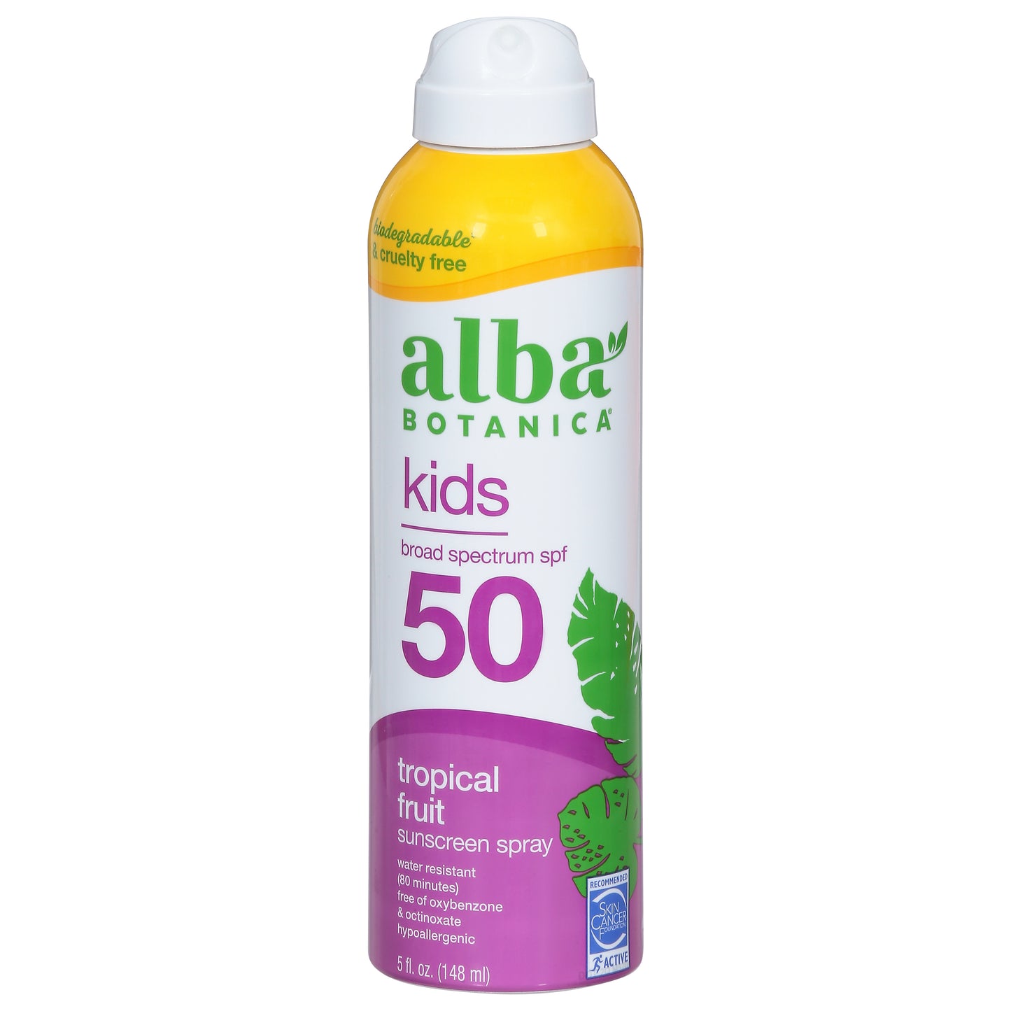 Alba Botanica Broad Spectrum SPF 50 Kids Tropical Fruit Sunscreen Spray 5 fl oz