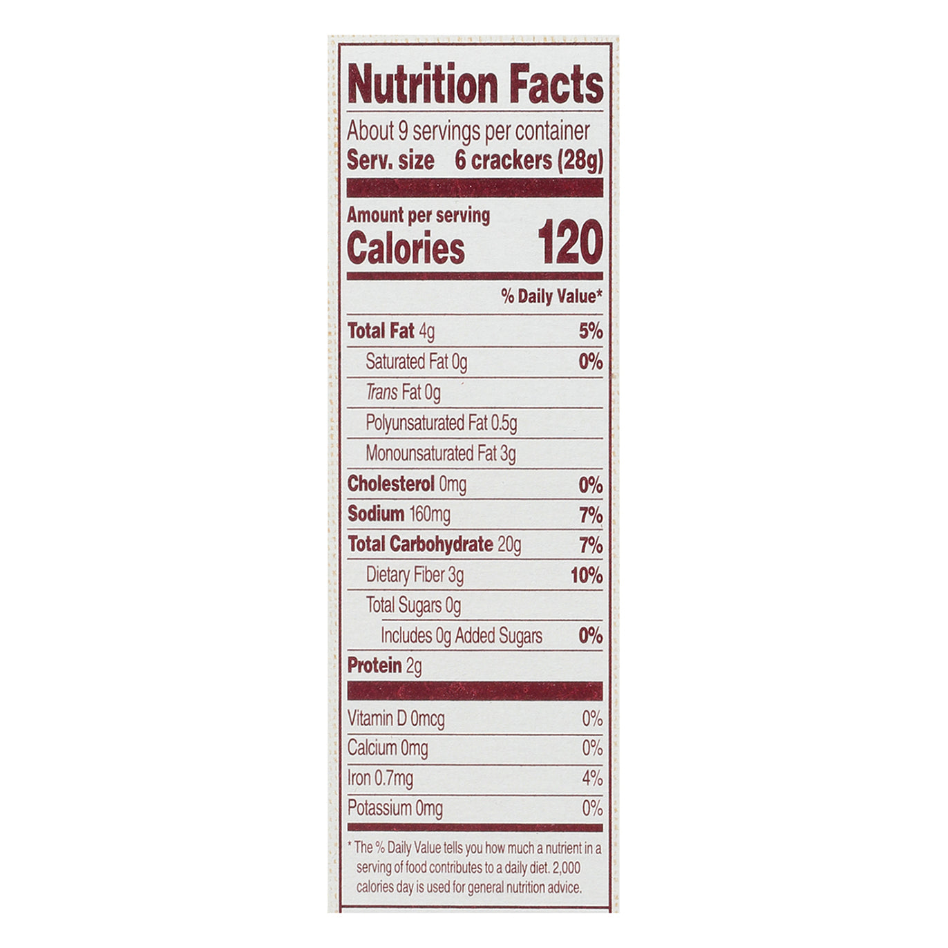 Back to Nature Harvest Whole Wheat Crackers Box
