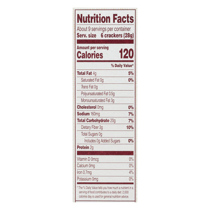Back to Nature Harvest Whole Wheat Crackers Box
