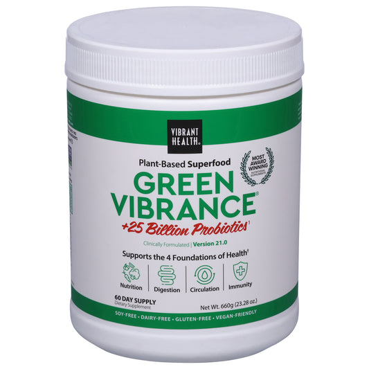 Vibrant Health Plant-Based Superfood Green Vibrance 23.28 oz