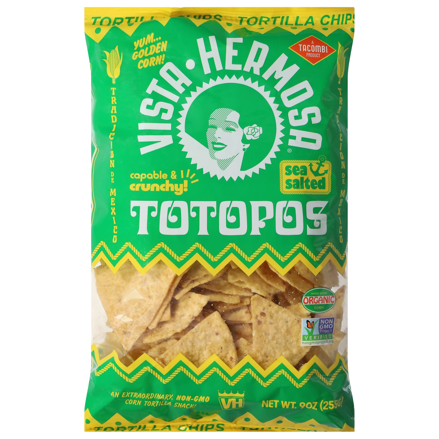 Vista Hermosa Capable & Crunchy Sea Salted Tortilla Chips 9 oz