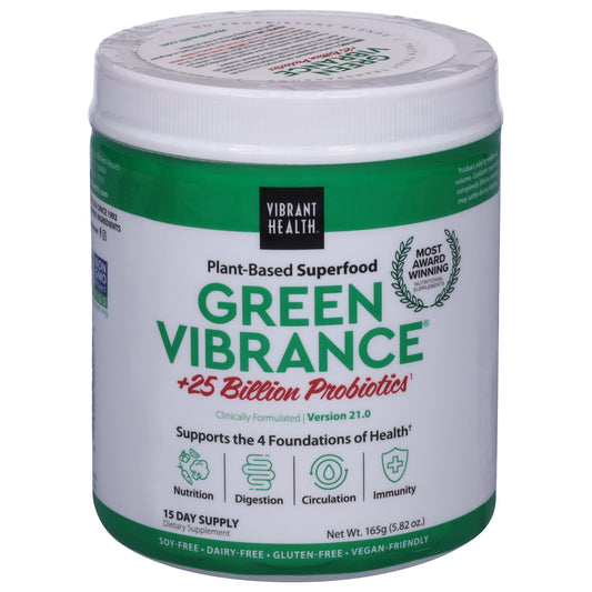 Vibrant Health Plant-Based Superfood Green Vibrance 5.82 oz