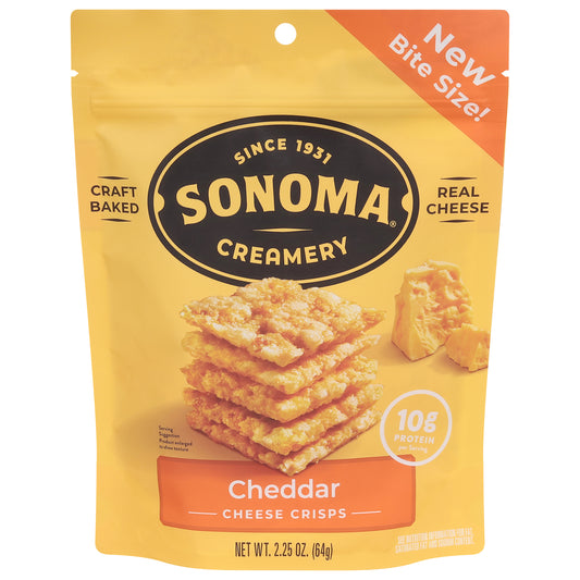 Sonoma Creamery Cheddar Cheese Crisps Bite Size! 2.25 oz