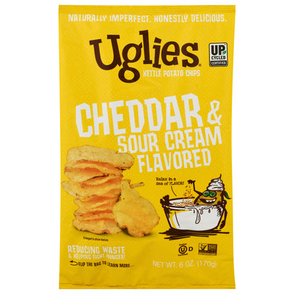 Uglies Cheddar & Sour Cream Flavored Kettle Potato Chips 6 oz