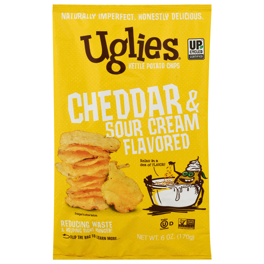 Uglies Cheddar & Sour Cream Flavored Kettle Potato Chips 6 oz