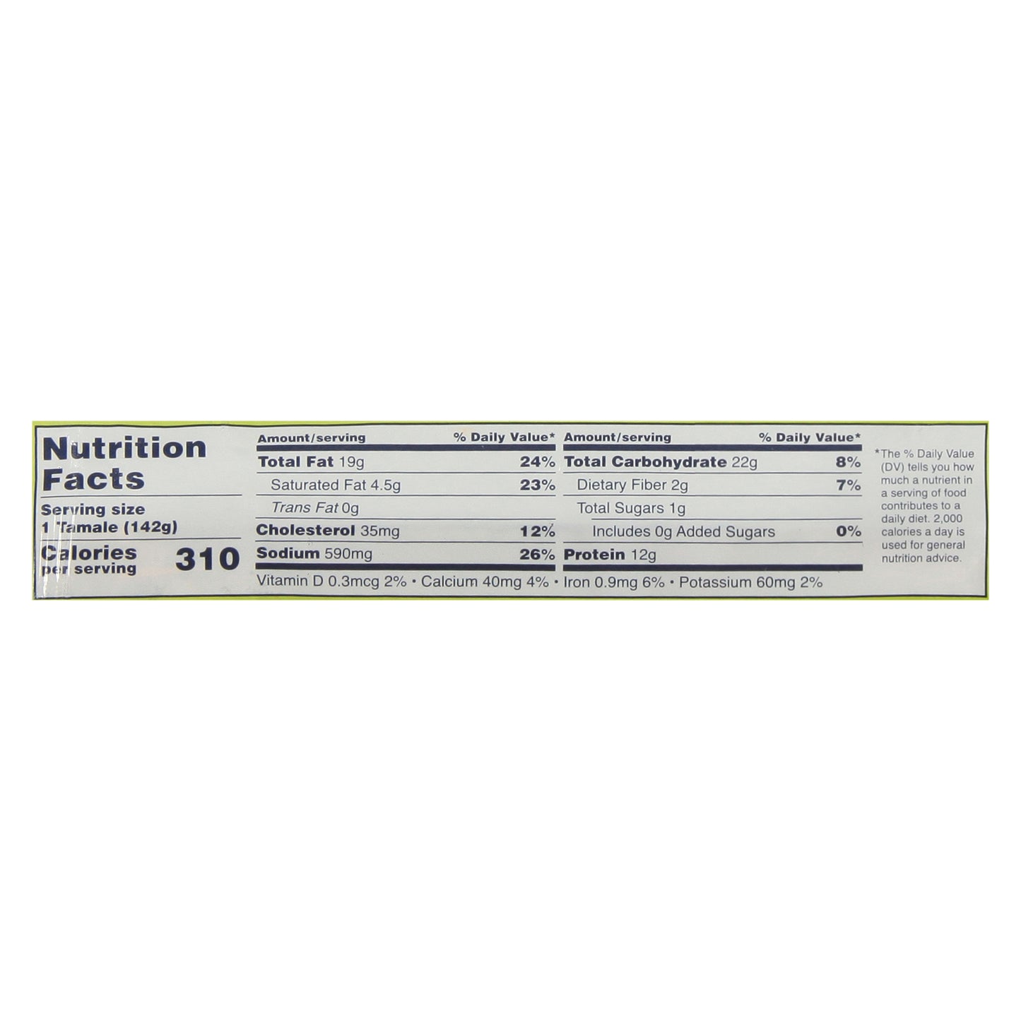 Tucson Tamale Green Chile Pork & Cheese Tamale 5 oz