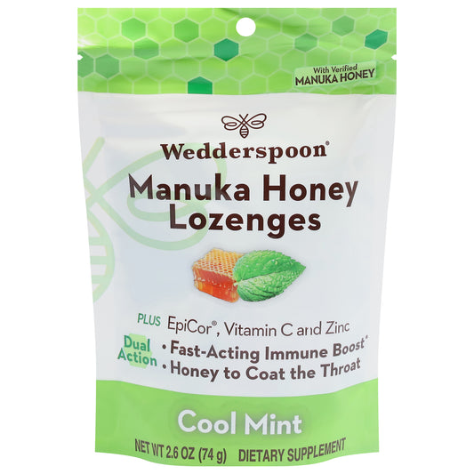 Wedderspoon Manuka Honey Cool Mint Lozenges 2.6 oz