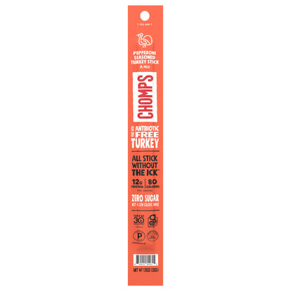 Chomps Free Range Pepperoni Turkey 1.15oz Stick