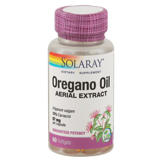 Solaray Oregano Oil Aerial Extract 60 Softgels