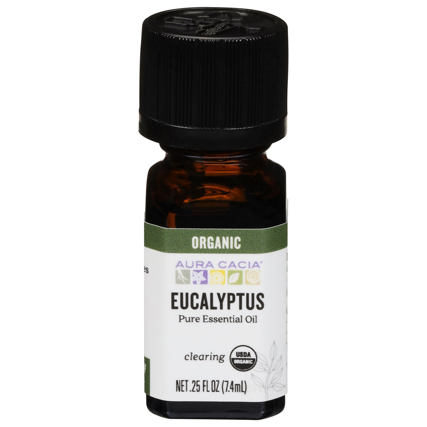 Aura Cacia Clearing Organic Eucalyptus Pure Essential Oil 0.25 fl oz