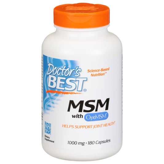 Doctor's Best 1000 mg MSM with OptiMSM 180 Capsules