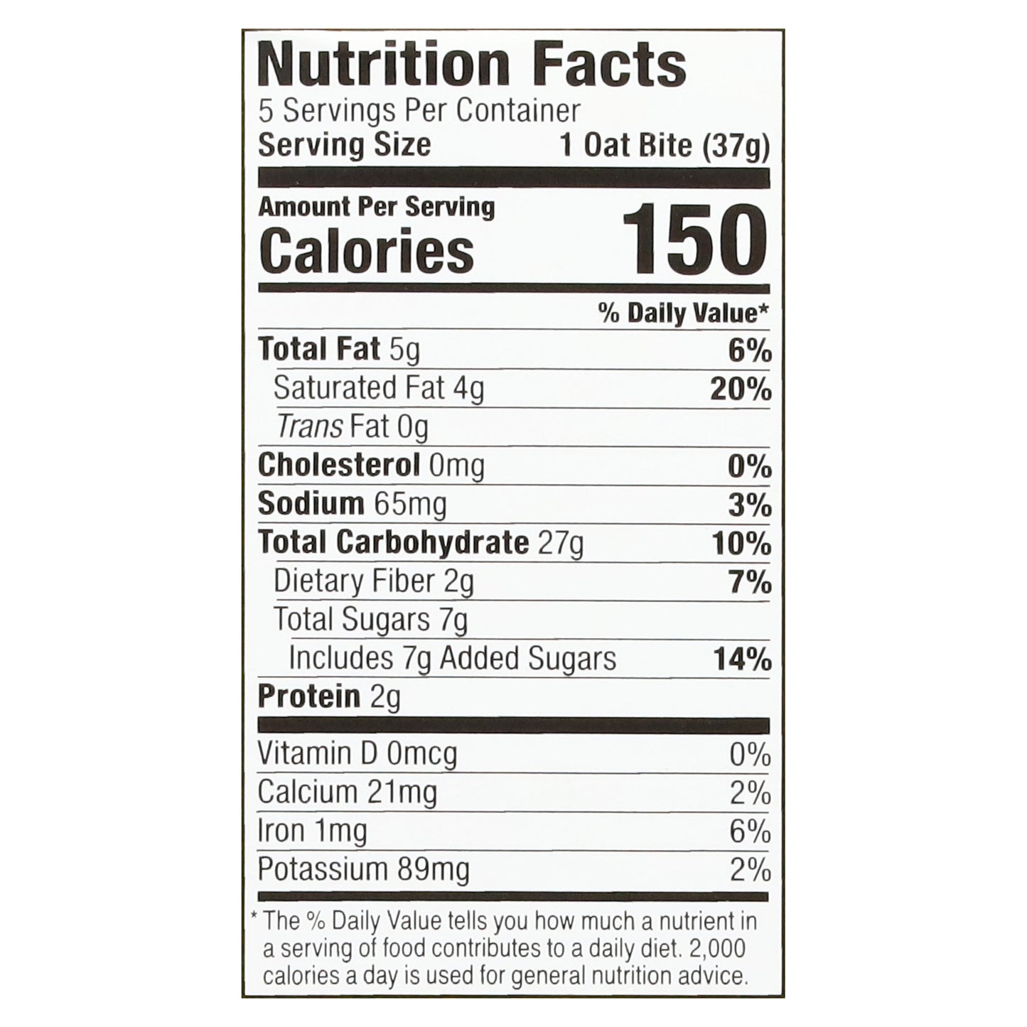 Bobo's Lemon Poppyseed Oat Bites 5 - 1.3 oz Bites