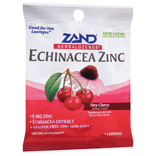 Zand Herbalozenge Echinacea Zinc Very Cherry Lozenges 15 ea Bag