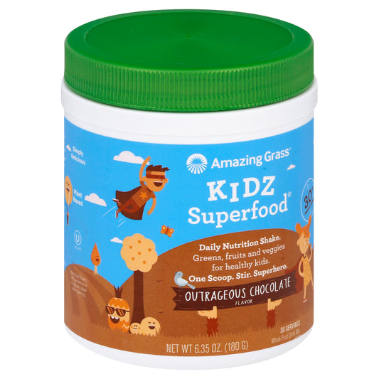 Amazing Grass Outrageous Chocolate Flavor Kidz Superfood 6.35 oz