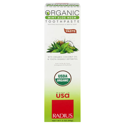 Radius Organic Mint Aloe Neem Toothpaste 3 oz