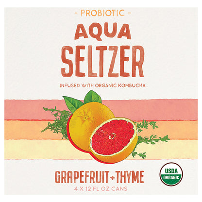 Aqua Seltzer Grapefruit + Thyme 4pk