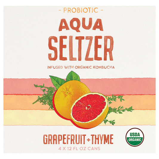 Aqua Seltzer Grapefruit + Thyme 4pk
