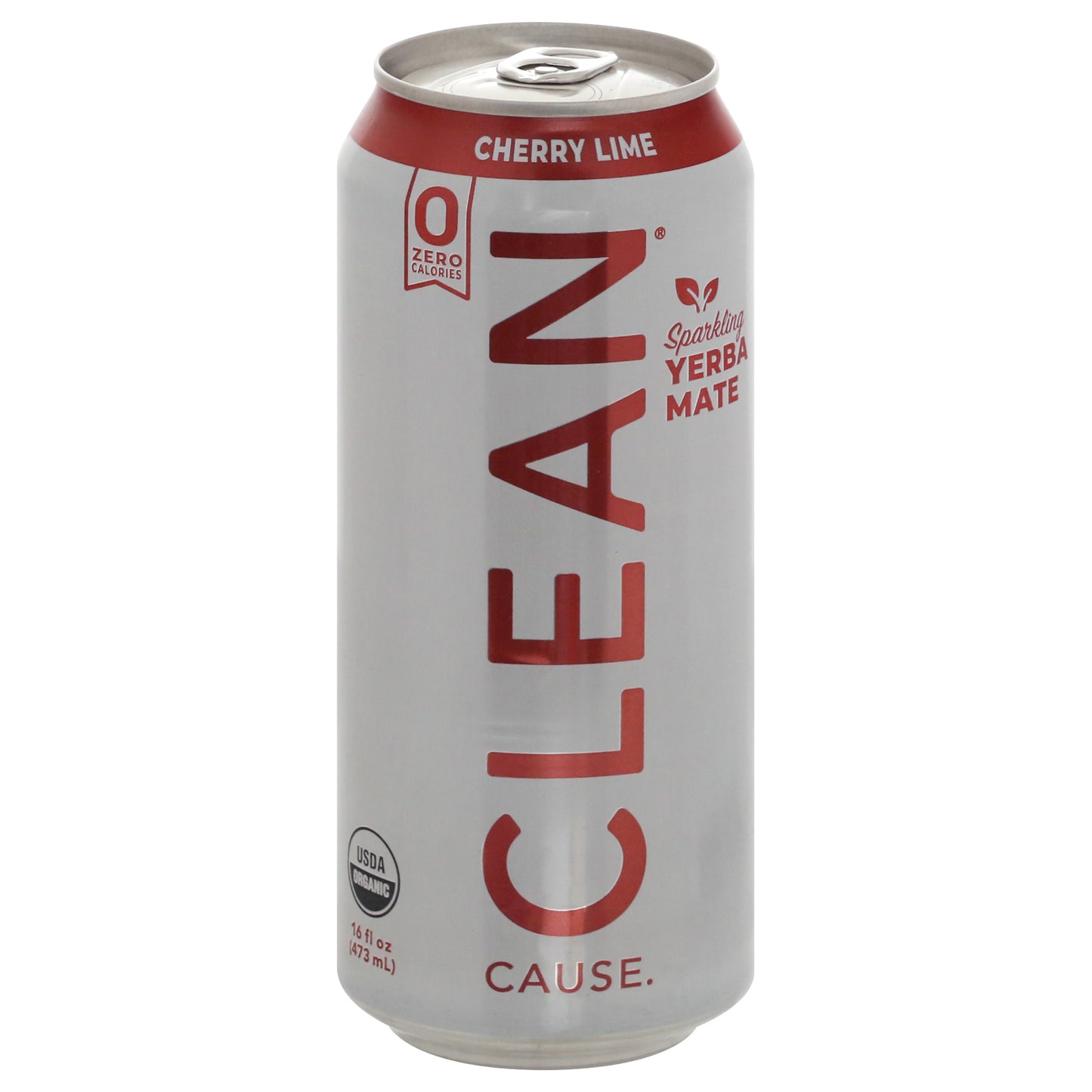 Clean Cause Sparkling Cherry Lime Yerba Mate 16 oz