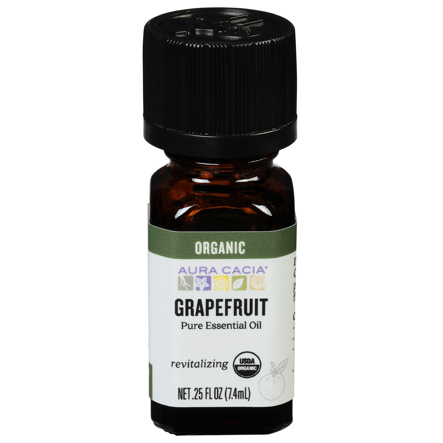 Aura Cacia Organic Revitalizing Grapefruit Pure Essential Oil 0.25 fl oz