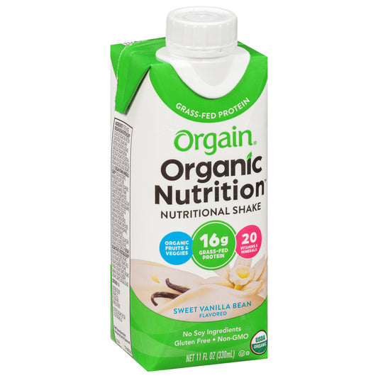 Orgain Organic Nutrition Sweet Vanilla Bean Flavored Nutritional Shake 11 fl oz